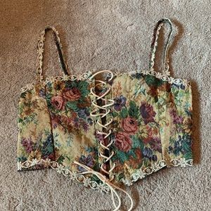 Renaissance floral corset